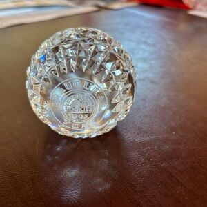 Waterford Crystal vintage collectible Inaugural 1993 RockiesBaseball Paperweight